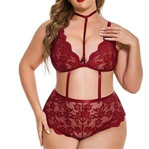 Sexy Red Stripper Striptease Bodysuit for Women, Sexy Sheer Lace Bodysuit Lingerie, Cheap Romper Lingerie for Women, Sexy Valentines Lingerie, Sexy Stretchy Bodysuit Lingerie, Plus Size Teddies Lingerie, #N23181