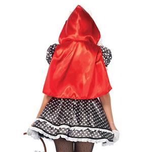 Sexy Adult Little Red Riding Hood Mini Dress Masquerade Cosplay Costume N19110