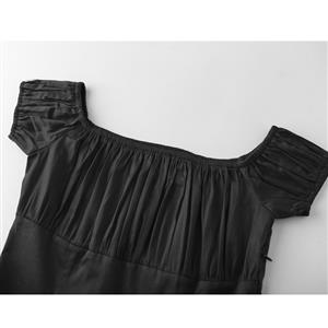 Sexy Black Short Sleeve Off Shoulder T-shirt N11860