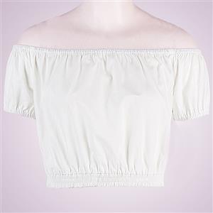 Sexy Off the Shoulder T-shirt, Women's Crop Top, Sexy Blouse, #N12184