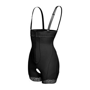 Sexy Black Spaghetti Straps Open-bust Zipper Slimming Plus Size Bodyshaper Underwear PT20404