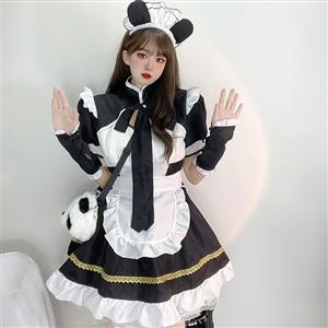 Sexy Animal Costume, French Maide Costume, Sexy Maiden Cosplay Costume, Adorable Anime Housemaid Costume, Halloween Panda Cosplay Adult Costume, #N22018