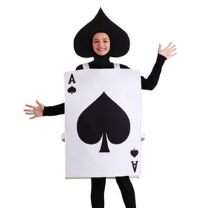 Funny Soldier Costume, Sexy Poker Soldier, Sexy Soldier Alice's Adventures In Wonderland Cosplay Costume, Sexy Poker Soldier Uniform Halloween Costume, Funny and Playful Unisex Poker Spade A Clothes Halloween Cosplay Costume With Hat,#N23198
