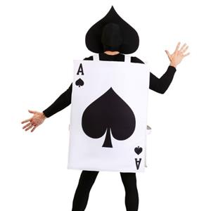 Funny and Playful Unisex Poker Spade A Clothes Halloween Cosplay Costume With Hat N23198