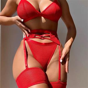 Plus Size Sexy Valentine's Day Lingerie Set, Fashion Bra Set, 2 Piece Valentine's Day Lingerie Sets, This Bra Set Chemise, Sexy Bra and Panty Chemise, #N22394
