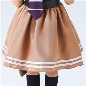 Lovely Girl Short Sleeve Fox Dress Nick Wilde Police Children Cosplay Costume N22899