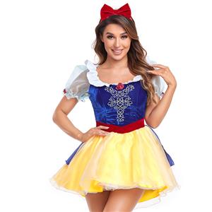 Lovely Dream Lady Short Sleeve Snow White Skirt Cosplay Halloween Costume N22770