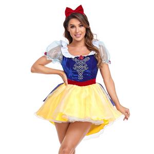 Lovely Dream Lady Short Sleeve Snow White Skirt Cosplay Halloween Costume N22770