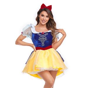 Lovely Dream Lady Short Sleeve Snow White Skirt Cosplay Halloween Costume N22770