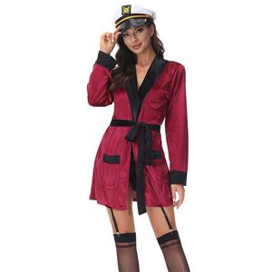 Sexy Stewardess Mini Dress, Sexy Pilot Costume, First Class Flirty Costume, Sexy Adult Pilot Costume, Adult Stewardess Halloween Costume, #N22034