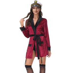 4pcs Sexy First Class Stewardess Uniform Flirty Flight Attendant Robe Cosplay Costume N22034