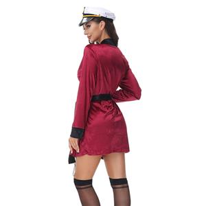 4pcs Sexy First Class Stewardess Uniform Flirty Flight Attendant Robe Cosplay Costume N22034