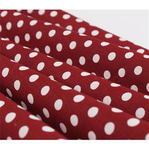 Sexy Palace Wind Lapel Sleeveless Slim Waist Polka Dots Print Summer A-line Dress N20957