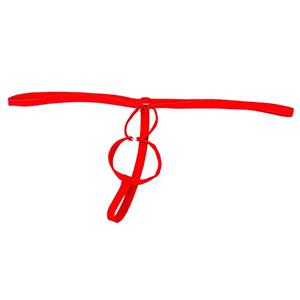 Men's Sexy Underwear Red Elastic Strappy G-string Crotchless Thong PT16482