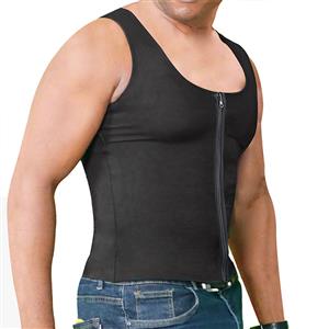 Men's Sexy Matte Ultra-thin Mesh Stretchy Vest Shapewear Body Shaper One-piece Underwear N21615