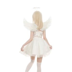 Sexy Naughty Terrifying Sleeveless White Angel Cosplay Costume N22577