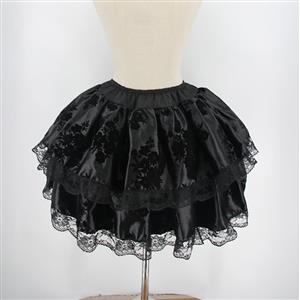 Sexy Women's Black Gothic Printing Mini Skirt HG22375