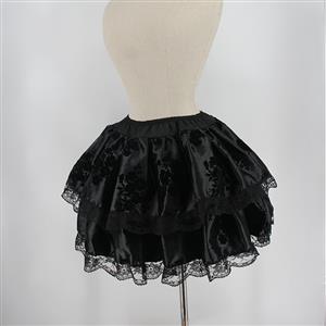 Sexy Women's Black Gothic Printing Mini Skirt HG22375