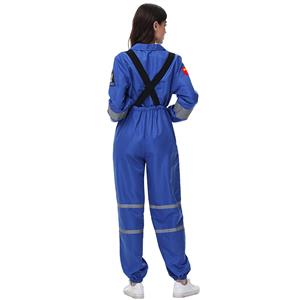 Sexy Women Blue One-piece Space Suit Adult Cosplay Costume N23765