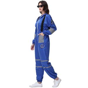 Sexy Women Blue One-piece Space Suit Adult Cosplay Costume N23765