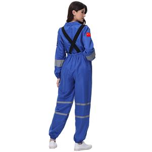 Sexy Women Blue One-piece Space Suit Adult Cosplay Costume N23765