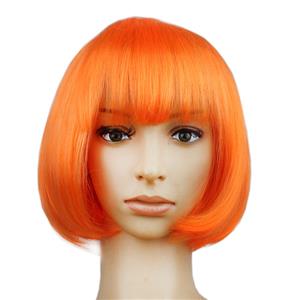 Women's Fashion Orange Short Bob Hair Cosplay Party Wigs MS16101