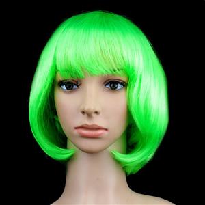 Women's Fashion Green Short Bob Hair Cosplay Party Wigs MS16102