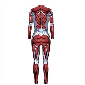 New Product Skeleton 3D Printed High Neck Long Bodycon Jumpsuit Halloween Costume N21247