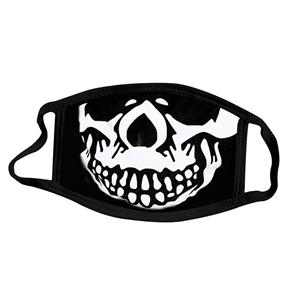 Horrible White Skull Pattern Masquerade Adult Ghost Halloween Cosplay Reusable Face Mask MS21478