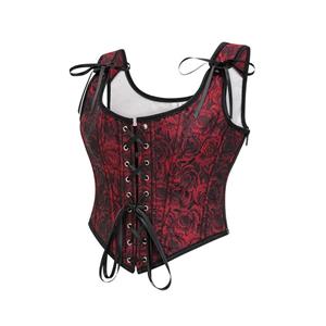 Vintage Floral Embroidered Camisole, Corset Vest Top for Women Bustier Shapewear N23674