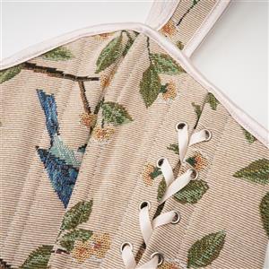 Corset Tops for Women Sweetheart Neckline Floral Corset with Zipper N23712