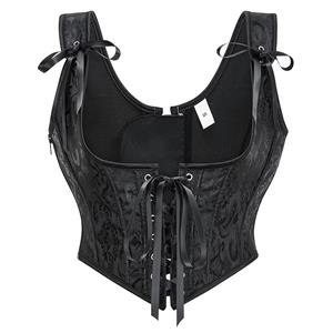 Fashion Plastic Boned Corset, Sexy Overbust Corset, High Quality Corset, Punk Outerwear Corset,Vintage Floral Renaissance Corset,Women's Fashion Waist Cincher Corset #N23883