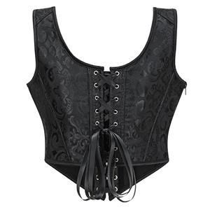 Vintage Floral Embroidered Camisole, Corset Vest Top for Women Bustier Shapewear N23883