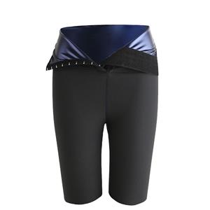 High Waist Slimming Stretchy Seamless Shaping Pants Sports Sauna Sweat Suits Tight Shorts PT21418