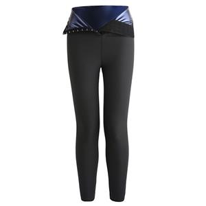 High Waist Stretchy Seamless Weight Loss Shaping Sweat Pants Sports Sauna Suits Leggings PT21420