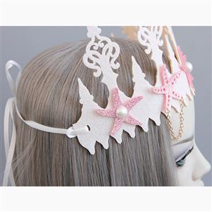 Lovely Starfish Artificial Pearl Crown Headband Beach Wedding Headwear MS17566
