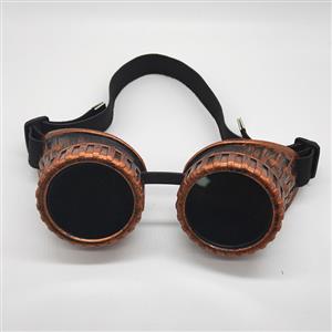 Steampunk Black Lens Thick Lines Frame Glasses Adjustable Belt Cosplay Party Goggles MS19743