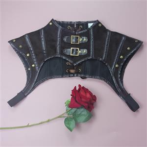 Medieval Gothic Bolero, Gothic Vampire Shrug, Hot Selling Corset Shrug, Gothic Corset Shrug, Fashion Women's Halloween Corset Shrug, Steampunk Corset Accessories, Gothic Anime Cosplay Shrug Accessory, #N23525