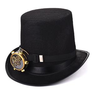 Steampunk Monocular Spectacles Gear Glass Masquerade Halloween Costume Top Hat J19841