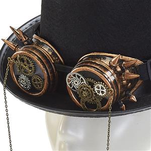 Steampunk Gear Goggles Masquerade and Rivet Halloween Costume Top Hat J22865