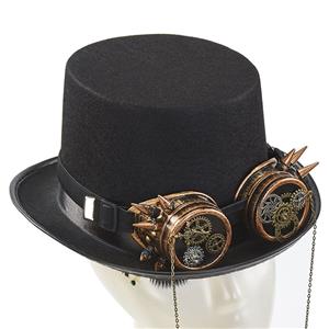 Steampunk Gear Goggles Masquerade and Rivet Halloween Costume Top Hat J22865