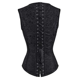 Steampunk Faux Gothic Vintage Sprial Steel Boned Bustier Corset N11461