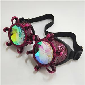 Steampunk Kaleidoscope Glasses Flash Point Red Bull Head Masquerade Party Goggles MS19714