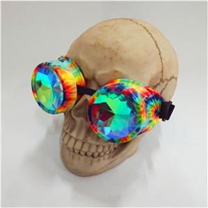 Steampunk Style Kaleidoscope Glasses Camouflage Masquerade Party Goggles MS19717