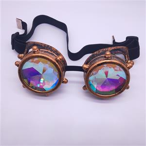 Steampunk Kaleidoscope Lens Ancient-brass Frame Masquerade Party Accessory Goggles MS19760