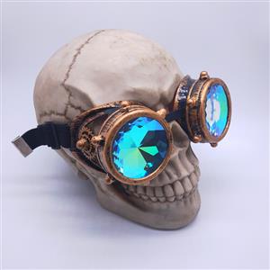 Steampunk Kaleidoscope Lens Ancient-brass Frame Masquerade Party Accessory Goggles MS19760