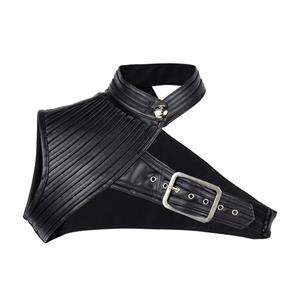 Heavy Corset Shrug, Cheap Outerwear Corset Shrug, Faux Leather Corset Shrug, Punk Leather Corset Shrug, Brown Shrug,One-shoulder Corset Shrug,High Collar Leather Corset Shrug, #N20797