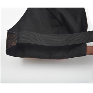 Steampunk Jacquard PU Leather Backless Vest Halter Neck Camis Top Vintage Clothing N20158