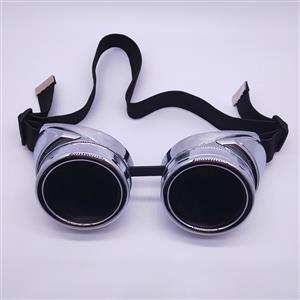 Steampunk Bright-silver Removable Frame Glasses Masquerade Party Goggles MS19792