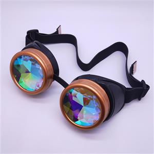 Steampunk Ancient-gold Removable Frame With Cover Glasses Masquerade Party Goggles MS19795